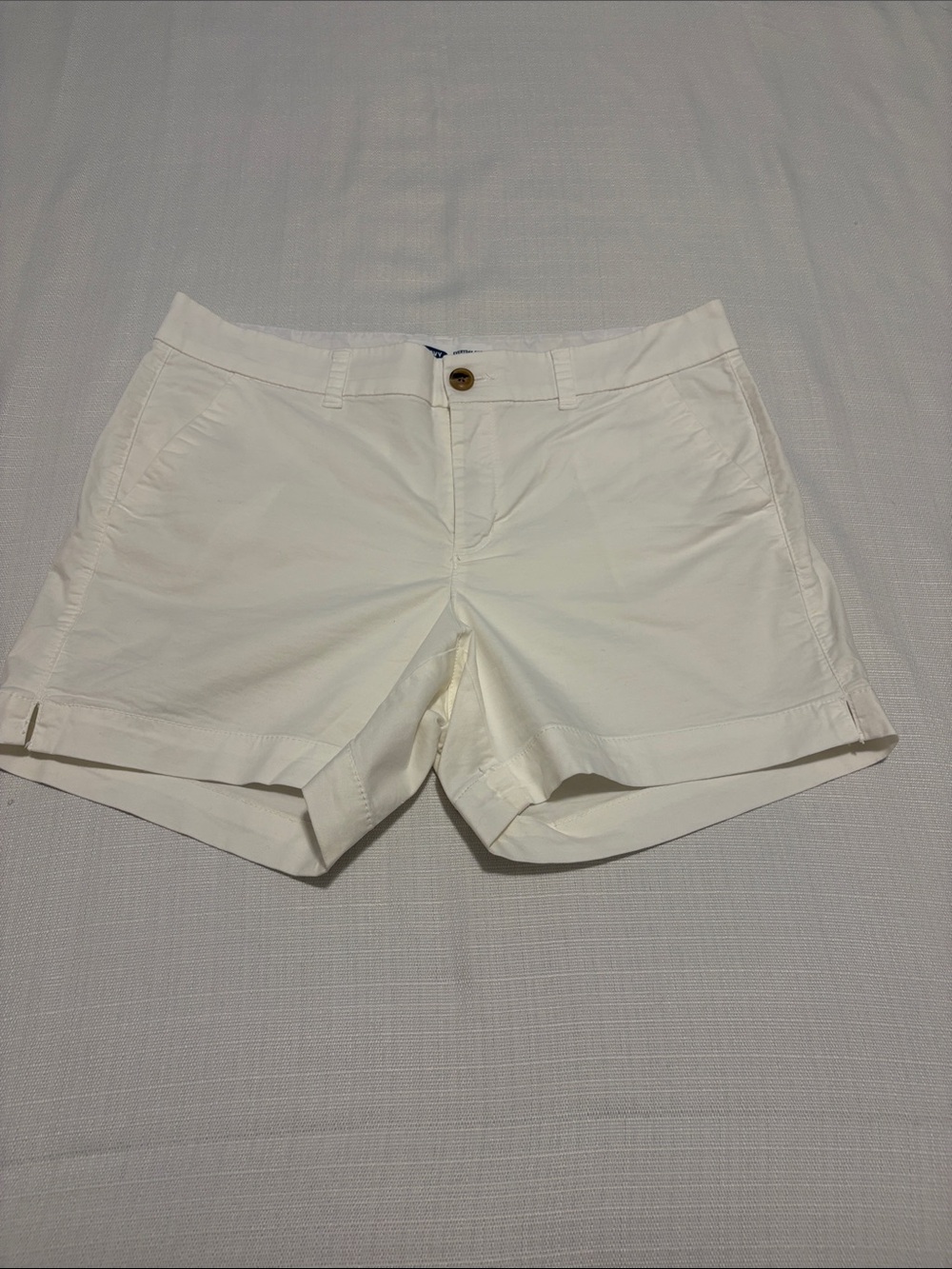 Old Navy White Cotton Bermuda Shorts